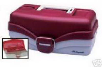 Tackle Box, 1-Tray, Red Metallic/Off White - True Value Hardware