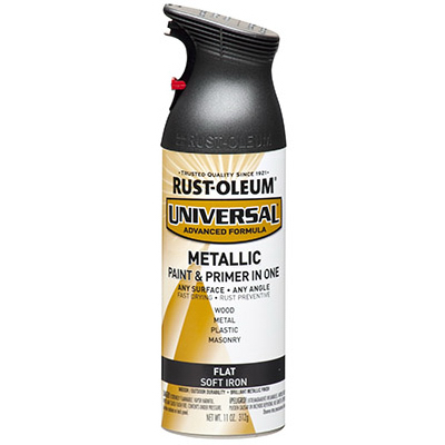 Universal Paint Primer Metallic Spray Paint, Soft Iron, 11-oz