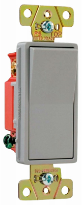 Pass & Seymour Decorator Switch, 3-Way, Gray, 20-Amps - True Value Hardware