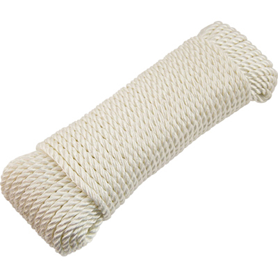 Anchor Rope, Double Diamond Braided, White, 3/8-In. x 100-Ft. - True Value  Hardware