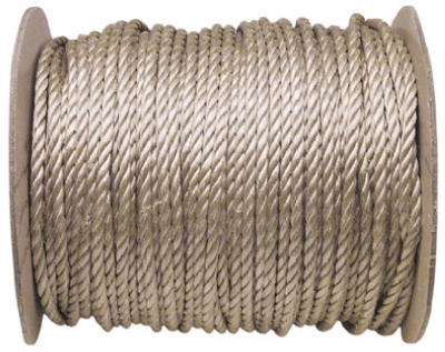 Unmanilla Rope, Twisted Polypropylene, Brown, 1/4 In. x 1200 Ft. - True  Value Hardware