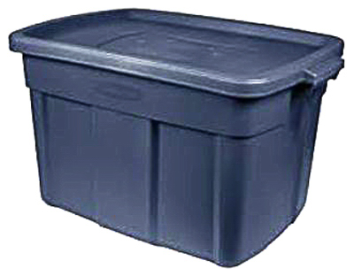 Roughneck Storage Tote Dark Indigo Metallic 14 Gallons True Value Hardware