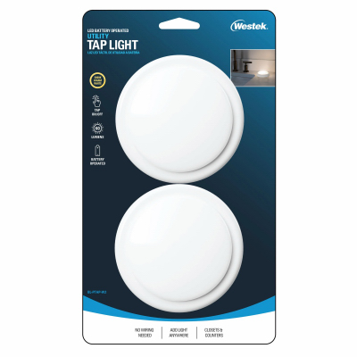 LED Utility Light, Tap On/Off, Battery Operated, 2-Pk. - True Value ...