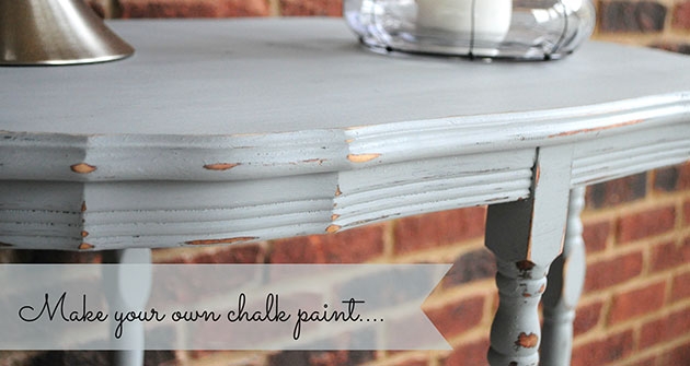 How I Made DIY Chalk Paint to Refinish an End Table