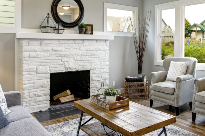 How to Paint a Stone Fireplace