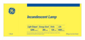 Clear Mogul Base Light Bulb, 300 Watt