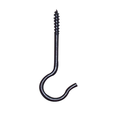 Ceiling Plant Hook, Black, 2.6 x .7 In., 5-Pk.