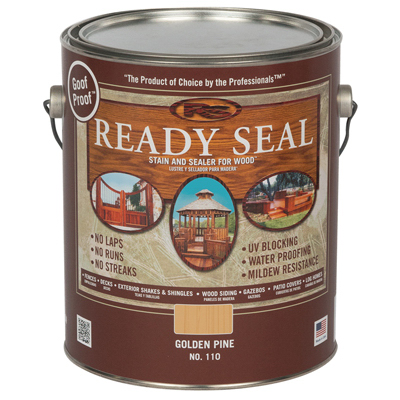 Exterior Wood Stain & Sealer, Flat Golden Pine, 1-Gallon