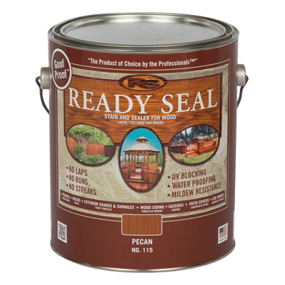 Exterior Wood Stain & Sealer, Flat Pecan, 1-Gallon