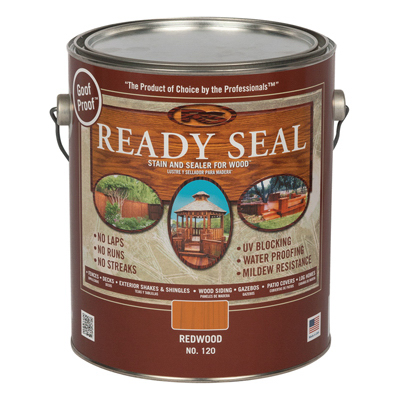 Exterior Wood Stain & Sealer, Flat Redwood, 1-Gallon