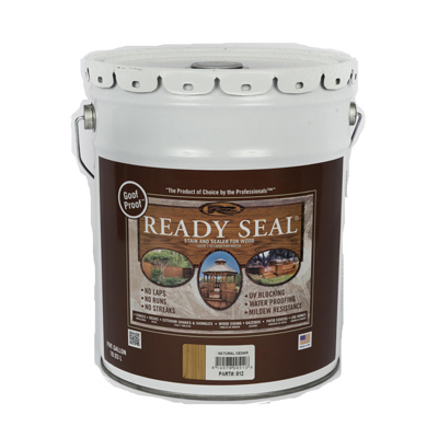 Exterior Wood Stain & Sealer, Flat Natural Cedar, 5-Gallons