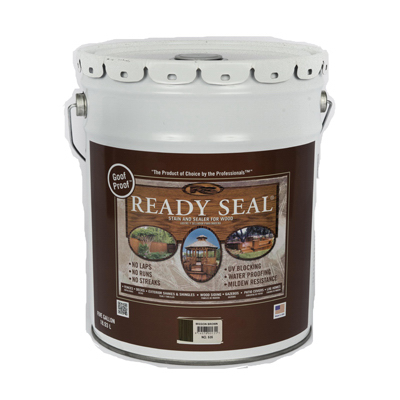 Exterior Wood Stain & Sealer, Flat Mission Brown, 5-Gallons