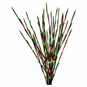 LED Lighted Branches, 140 Black, Orange & Green Lights, 36 In.