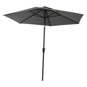 Campton Hills Market Umbrella, Round, Sling Fabric, Gray & Brown, 9 Ft.