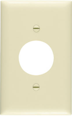 Pass & Seymour Wall Plate, 1-Gang, Single-Outlet, Urea, Ivory