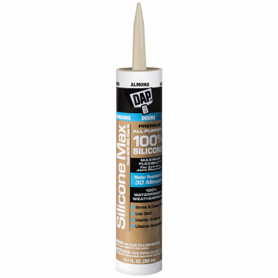 Silicone Max Premium Sealant, 100% Silicone, Almond, 10.1-oz.