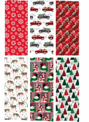 Christmas Wrapping Paper, Traditional Designs, 75 Sq. Ft.
