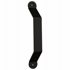 Charleston Sliding Door Pull, Rustic, Matte Black, 10 In.