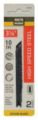 Carbon Jigsaw Blade, 3-1/8 In., 10-TPI, 2-Pk.