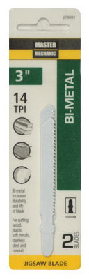 Bi-Metal Jigsaw Blade, 3 In., 14-TPI, 2-Pk.