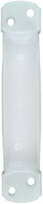 Extra-Heavy Door Pull, Vinyl-Coated, White, 6-3/4 In.