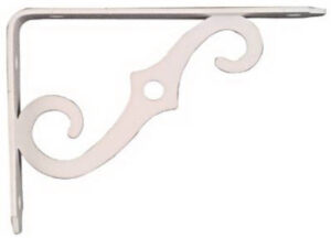 5 x 3-1/2 In. Antique White Ornamental Shelf Bracket
