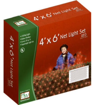 Christmas Net Light Set, Red, 150-Ct., 4 x 6-Ft.