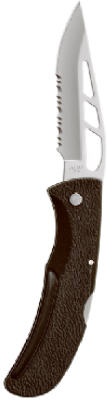 Serrated Clip Point Lockback Knife