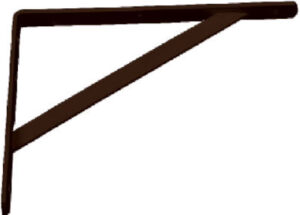 400mm 16-In. Black Heavy-Duty L-Bracket