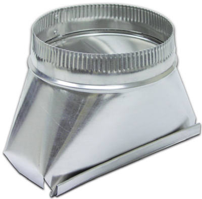 Aluminum HVAC Duct Pipe Transition Fitting, 6 In. Round