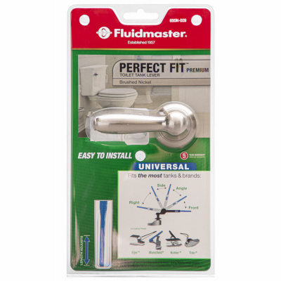 Perfect Fit Premium Toilet Tank Flush Lever, Brushed Nickel