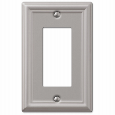 Chelsea Wall Plate, Brushed Nickel, Steel, 1 Rocker