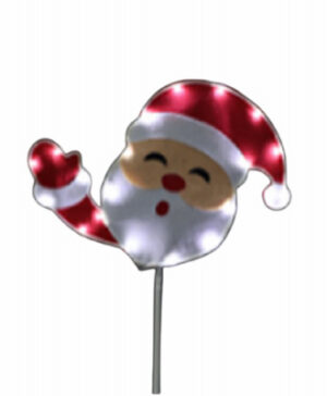Santa Face Pathway Stake, LED Tape Lights, 32 In.