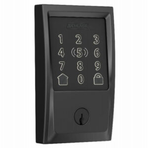 Encode Plus Smart WiFi Deadbolt Lock, Century Trim, Matte Black
