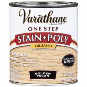 Stain & Polyurethane, Oil-Based, Semi-Gloss Golden Pecan, 1-Qt.