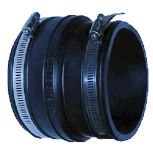 Pipe Fitting, Clay Pipe Flexible Coupling, 4 x 4 In.