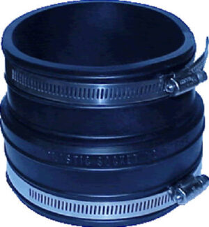 Pipe Reducing Flexible Coupling, Clay, 4 x 3 In.