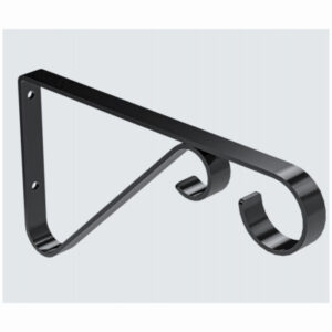 Hanging Plant Bracket, Black, 12-Lb. Load, 6 In.