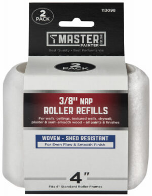 Mini Woven Paint Roller Covers, 4 x 3/8 In. Nap, 2-Pk.