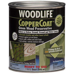 Wood Preservative, Coppercoat Green, 1-Qt.