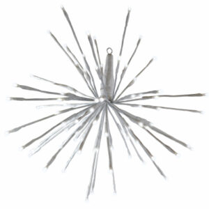 Radiant Blasts Christmas Light, 8 Functions, 80 Pure White LEDs, 16 In.