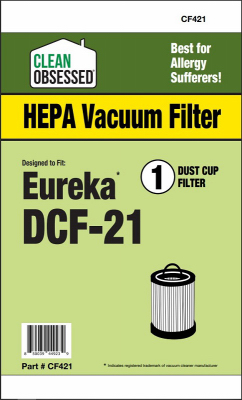 Eureka Vacuum Cleaner Filter, DC21 HEPA, 1-Pk.