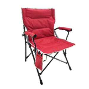 Heated Quad Chair, Red Fabric, Battery Not Included