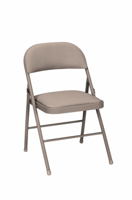Deluxe Folding Chair, Padded Seat/Back, Antique Sand