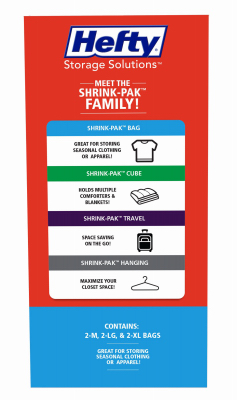 Shrink Pak Clothes Storage Bags 2 Medium 2 Large 2 XL True Value Hardware