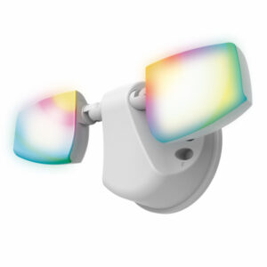 WIZ Dual-Head LED Smart Security Floodlight, White, 2400 Lumen