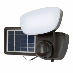 Solar Single-Head LED Security Floodlight, Motion Activated, 1000 Lumen, Black