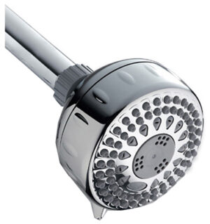 Elements Shower Head, Fixed Mount, 5 Settings, 1.8 GPM, Chrome Finish