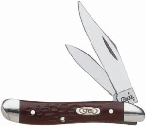 Working Peanut Pocket Knife, Stainless Steel/Brown, 2-7/8-In. Closed