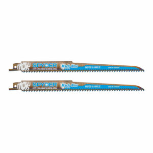 Mach-Blue Bi-Metal Reciprocating Saw Blades, Wood/Nails, 6-TPI, 9 In., 2-Pk.